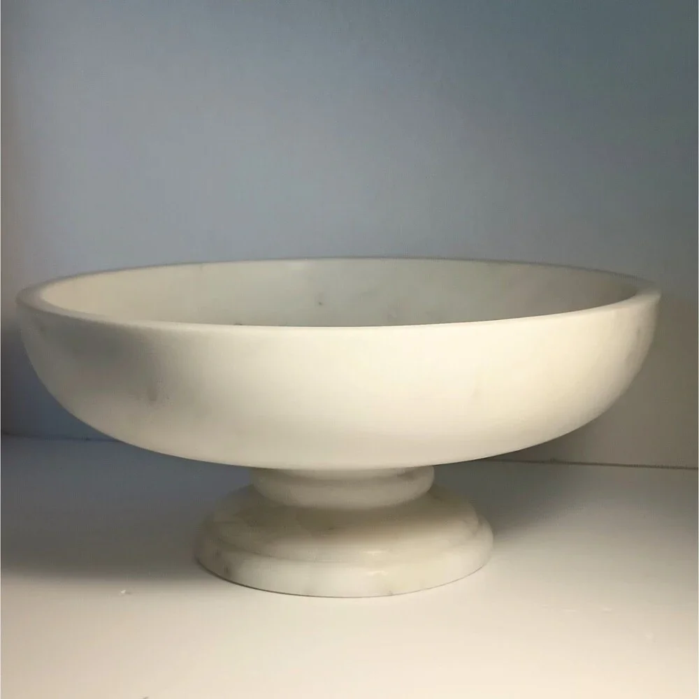 Marble Fruit Bowl-Williams Sonoma 37643p Round Label Still Attached EUC